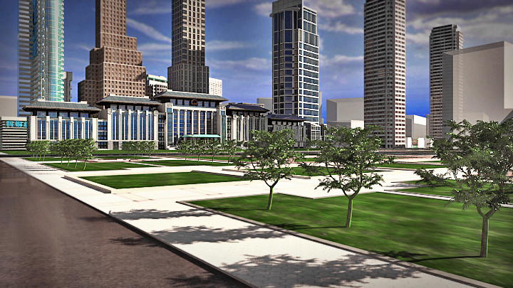 大连花园口经济区cbd核心区全景